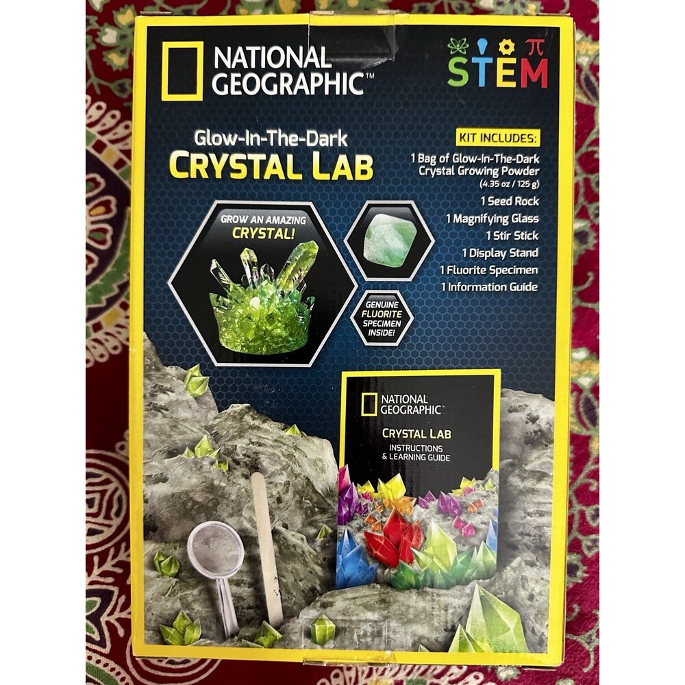 National Geographic Glow-in-the-Dark Crystal Kit New Sealed